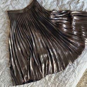 NYE Party Skirt: ASTR The Label Metallic Pleated Midi Skirt (Lightweight)